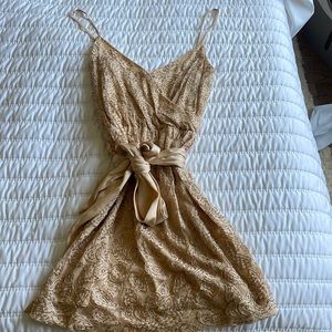 Halston Mini Sequin and lace dress